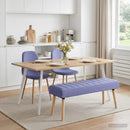 vidaXL Csatorna-parnás pad Farmerkék 110 x 40 x 46 cm Szövet