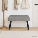 vidaXL Gombos varrású pad Világosszürke 60 x 40 x 45 cm Bársony