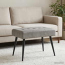 vidaXL Gombos varrású pad Világosszürke 60 x 40 x 45 cm Bársony