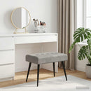 vidaXL Gombos varrású pad Világosszürke 60 x 40 x 45 cm Bársony