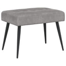vidaXL Gombos varrású pad Világosszürke 60 x 40 x 45 cm Bársony
