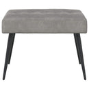 vidaXL Gombos varrású pad Világosszürke 60 x 40 x 45 cm Bársony