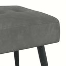 vidaXL Gombos varrású pad Sötétszürke 60 x 40 x 45 cm Bársony