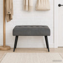 vidaXL Gombos varrású pad Sötétszürke 60 x 40 x 45 cm Bársony