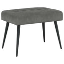 vidaXL Gombos varrású pad Sötétszürke 60 x 40 x 45 cm Bársony