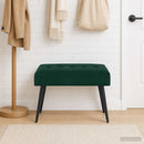 vidaXL Gombos varrású pad Sötétzöld 60 x 40 x 45 cm Bársony