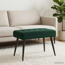 vidaXL Gombos varrású pad Sötétzöld 60 x 40 x 45 cm Bársony