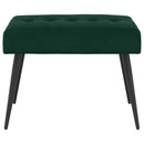 vidaXL Gombos varrású pad Sötétzöld 60 x 40 x 45 cm Bársony
