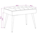 vidaXL Gombos varrású pad Sötétzöld 60 x 40 x 45 cm Bársony
