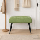 vidaXL Gombos varrású pad Világos zöld 60 x 40 x 45 cm Bársony