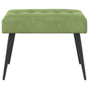vidaXL Gombos varrású pad Világos zöld 60 x 40 x 45 cm Bársony