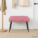 vidaXL Gombos varrású pad Rózsaszín 60 x 40 x 45 cm Bársony