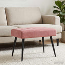 vidaXL Gombos varrású pad Rózsaszín 60 x 40 x 45 cm Bársony