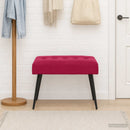 vidaXL Gombos varrású pad Bordó 60 x 40 x 45 cm Bársony