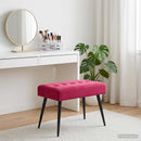 vidaXL Gombos varrású pad Bordó 60 x 40 x 45 cm Bársony