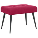 vidaXL Gombos varrású pad Bordó 60 x 40 x 45 cm Bársony