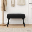 vidaXL Gombos varrású pad Fekete 60 x 40 x 45 cm Bársony