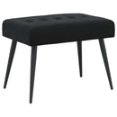 vidaXL Gombos varrású pad Fekete 60 x 40 x 45 cm Bársony