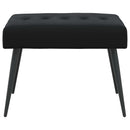 vidaXL Gombos varrású pad Fekete 60 x 40 x 45 cm Bársony