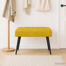 vidaXL Gombos varrású pad Sárga 60 x 40 x 45 cm Bársony