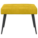 vidaXL Gombos varrású pad Sárga 60 x 40 x 45 cm Bársony