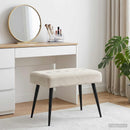vidaXL Gombos varrású pad Krémszínű 60 x 40 x 45 cm Bársony