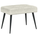 vidaXL Gombos varrású pad Krémszínű 60 x 40 x 45 cm Bársony