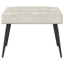 vidaXL Gombos varrású pad Krémszínű 60 x 40 x 45 cm Bársony