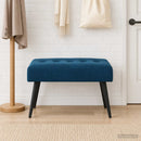 vidaXL Gombos varrású pad Kék 60 x 40 x 45 cm Bársony