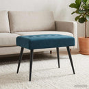 vidaXL Gombos varrású pad Kék 60 x 40 x 45 cm Bársony