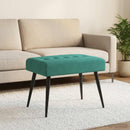 vidaXL Gombos varrású pad Türkiz 60 x 40 x 45 cm Bársony