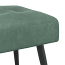 vidaXL Gombos varrású pad Tengeri Zöld 60 x 40 x 45 cm Bársony