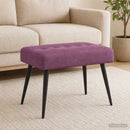 vidaXL Gombos varrású pad Lila 60 x 40 x 45 cm Bársony