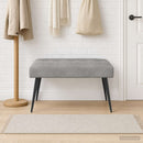 vidaXL Gombos varrású pad Világosszürke 80 x 40 x 46 cm Bársony