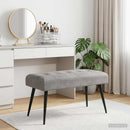 vidaXL Gombos varrású pad Világosszürke 80 x 40 x 46 cm Bársony