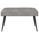 vidaXL Gombos varrású pad Világosszürke 80 x 40 x 46 cm Bársony