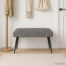 vidaXL Gombos varrású pad Sötétszürke 80 x 40 x 46 cm Bársony
