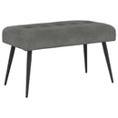 vidaXL Gombos varrású pad Sötétszürke 80 x 40 x 46 cm Bársony