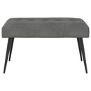 vidaXL Gombos varrású pad Sötétszürke 80 x 40 x 46 cm Bársony