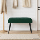 vidaXL Gombos varrású pad Sötétzöld 80 x 40 x 46 cm Bársony