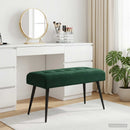 vidaXL Gombos varrású pad Sötétzöld 80 x 40 x 46 cm Bársony