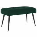 vidaXL Gombos varrású pad Sötétzöld 80 x 40 x 46 cm Bársony