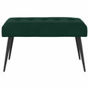 vidaXL Gombos varrású pad Sötétzöld 80 x 40 x 46 cm Bársony
