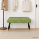vidaXL Gombos varrású pad Világos zöld 80 x 40 x 46 cm Bársony