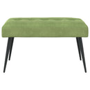 vidaXL Gombos varrású pad Világos zöld 80 x 40 x 46 cm Bársony