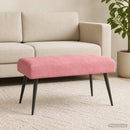 vidaXL Gombos varrású pad Rózsaszín 80 x 40 x 46 cm Bársony