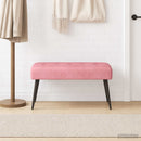 vidaXL Gombos varrású pad Rózsaszín 80 x 40 x 46 cm Bársony