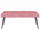 vidaXL Gombos varrású pad Rózsaszín 80 x 40 x 46 cm Bársony