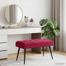 vidaXL Gombos varrású pad Bordó 80 x 40 x 46 cm Bársony