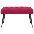 vidaXL Gombos varrású pad Bordó 80 x 40 x 46 cm Bársony